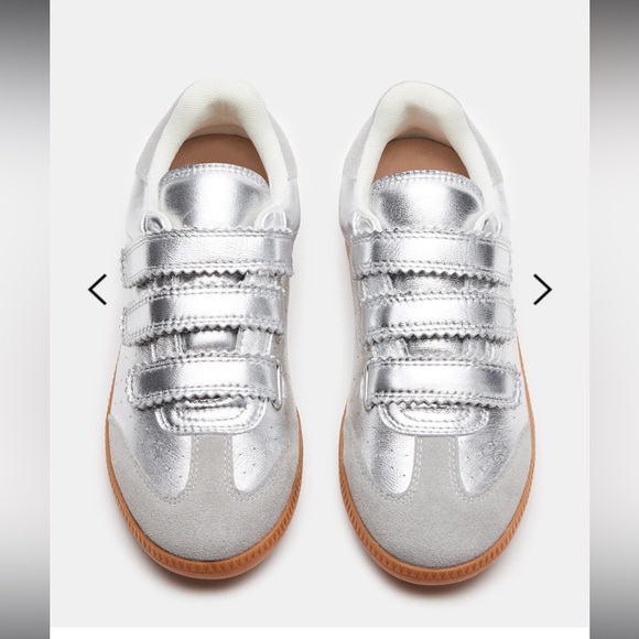 Steve Madden Momentum Silver Sneakers Size 9 - Picture 1 of 7